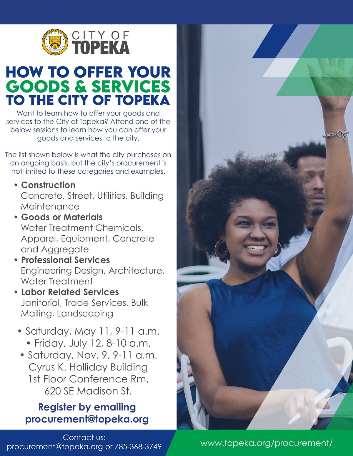 How to Offer Your Goods & Services to the City of Topeka 