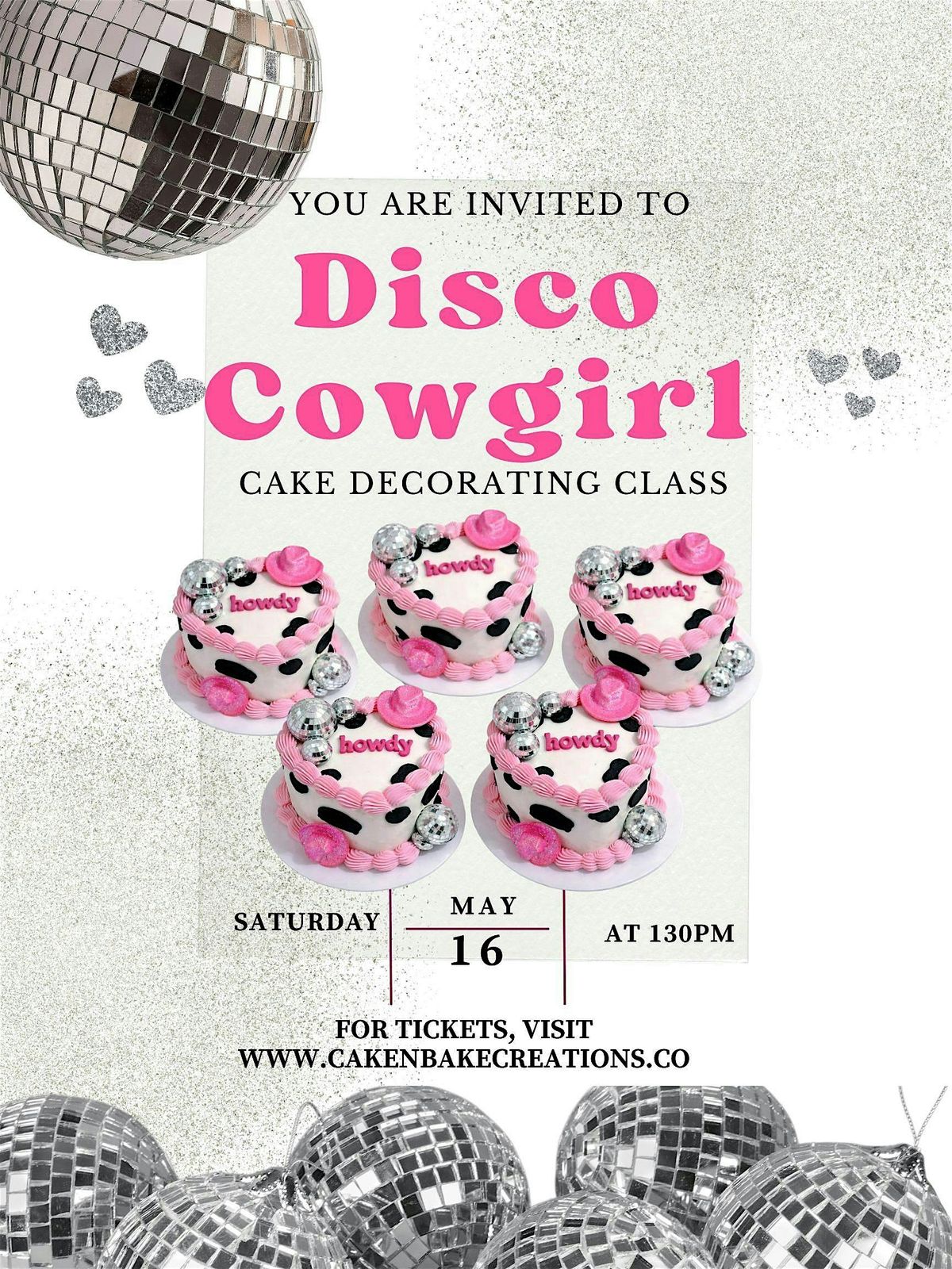 Disco Cow Girl Cake Decorating Class