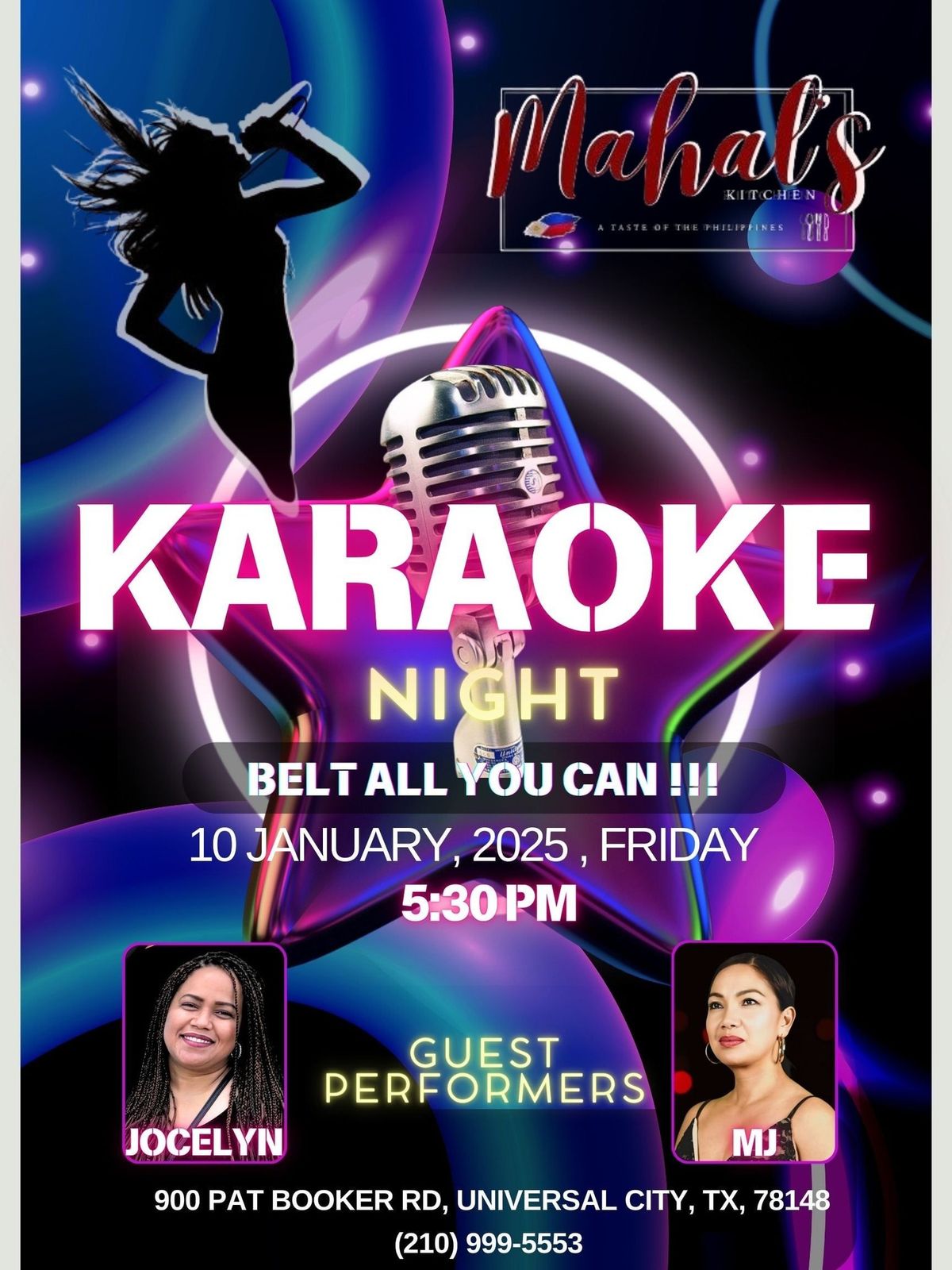 Opening of Karaoke Night at Mahals Kitchen