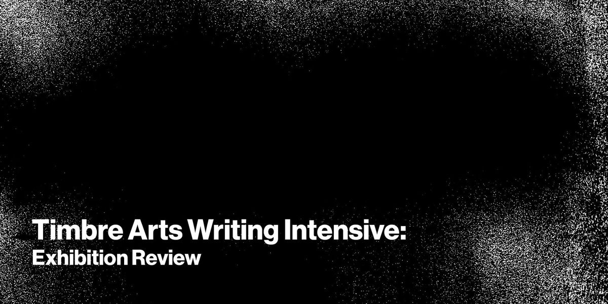 Timbre Arts Writing Incubator: Exhibition Review