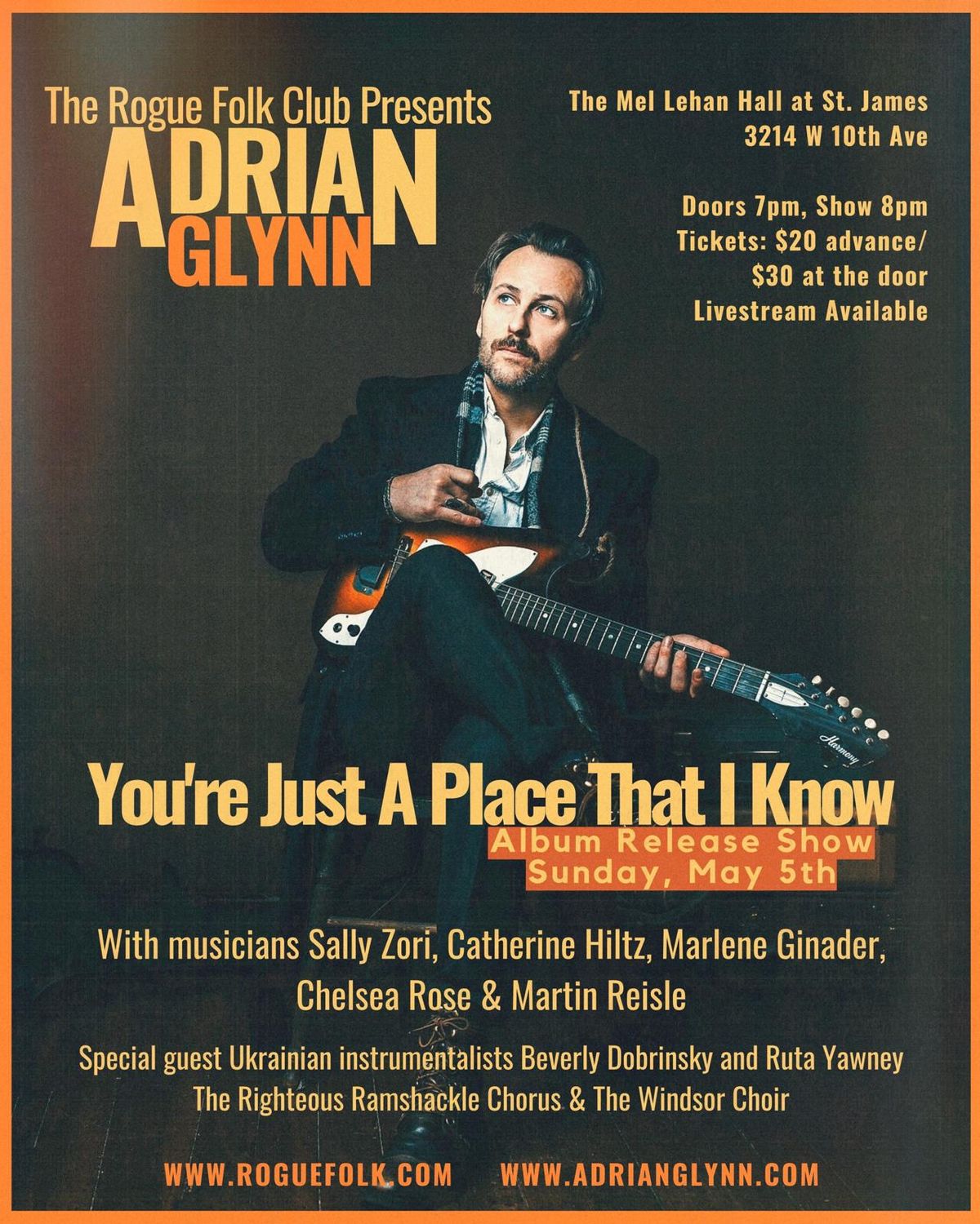 Adrian Glynn ~ Album Release Concert (Live and Streaming)