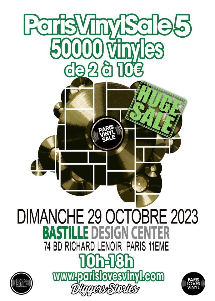 PARIS VINYL SALE 5 - 50000 Vinyles de 2 \u00e0 10\u20ac 