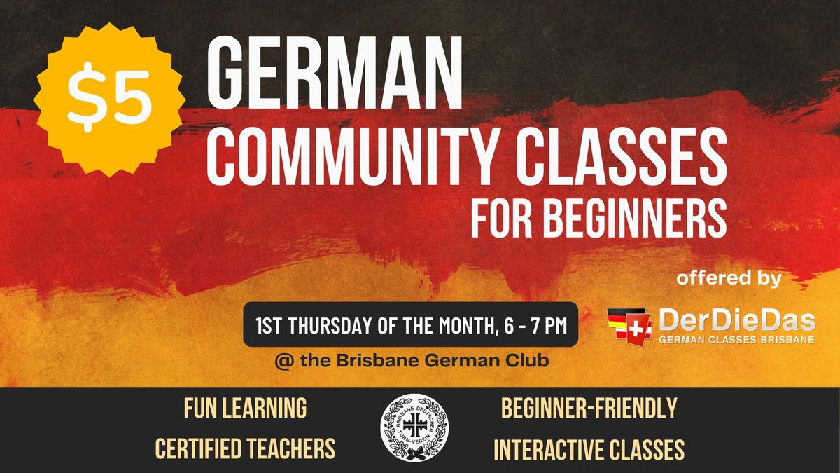 $5 German Community Classes - for Beginners