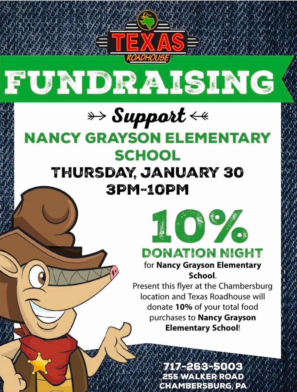 Nancy Grayson Restaurant Night: Texas Roadhouse 