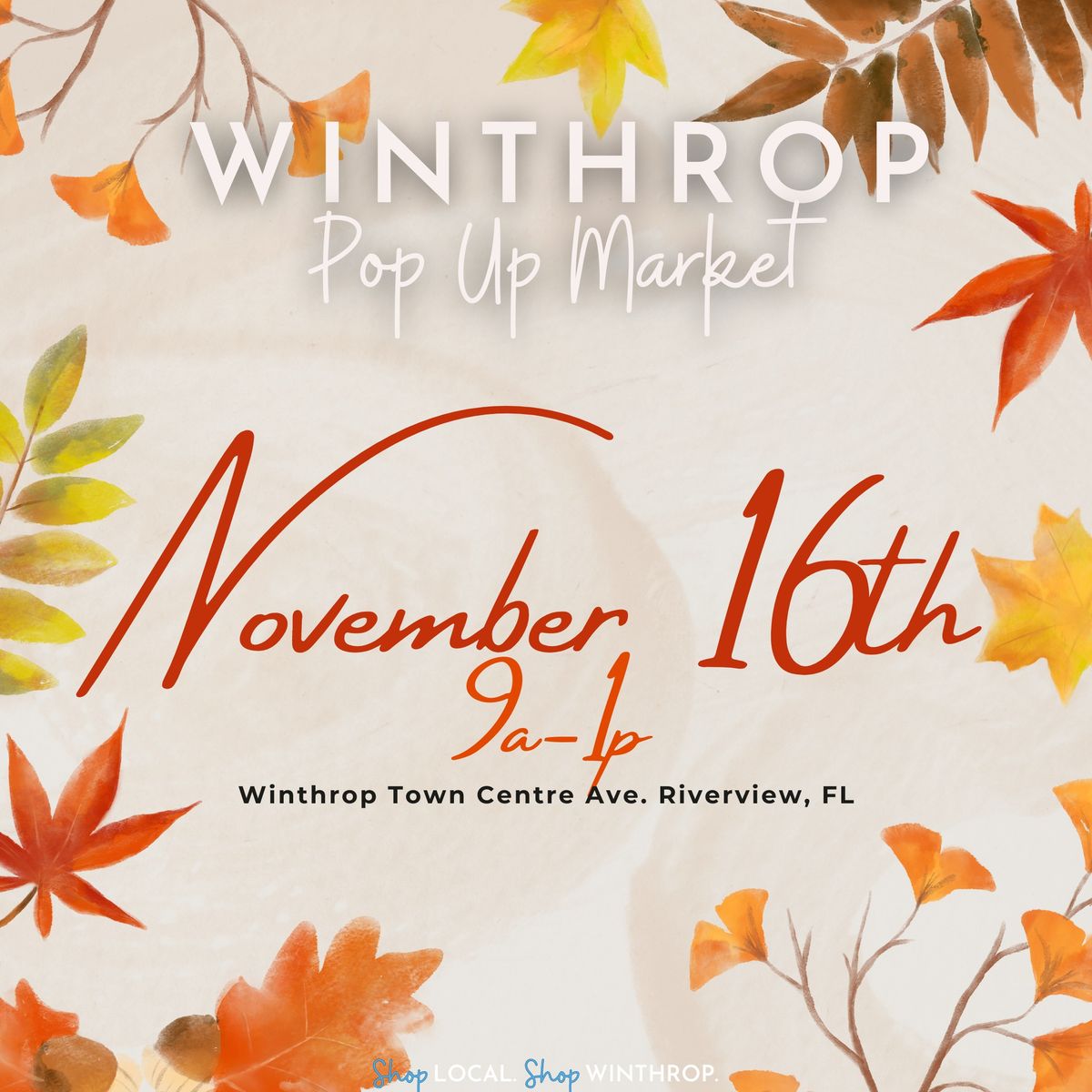 Winthrop Pop Up Market - November