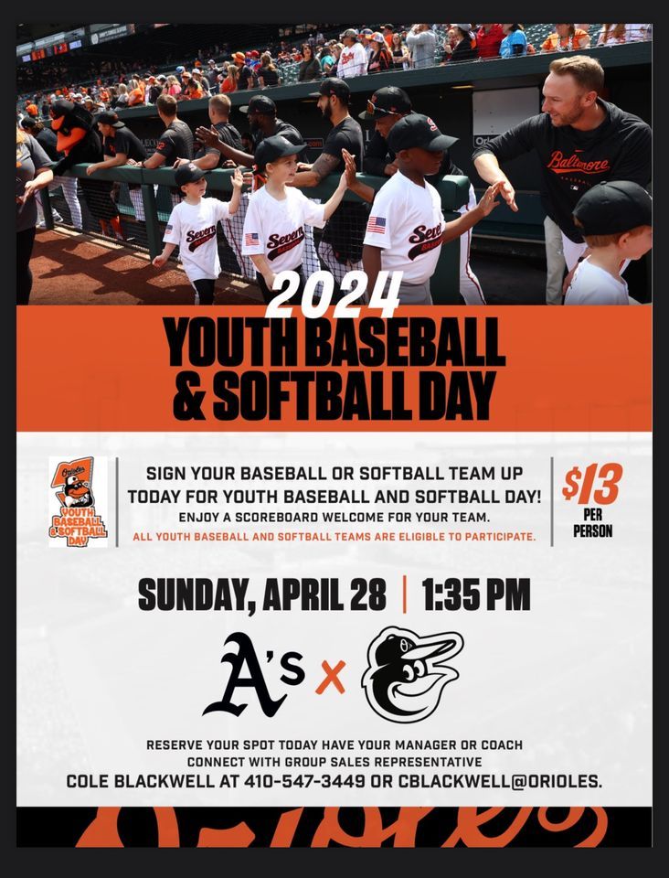Youth Baseball Day at Camden Yards