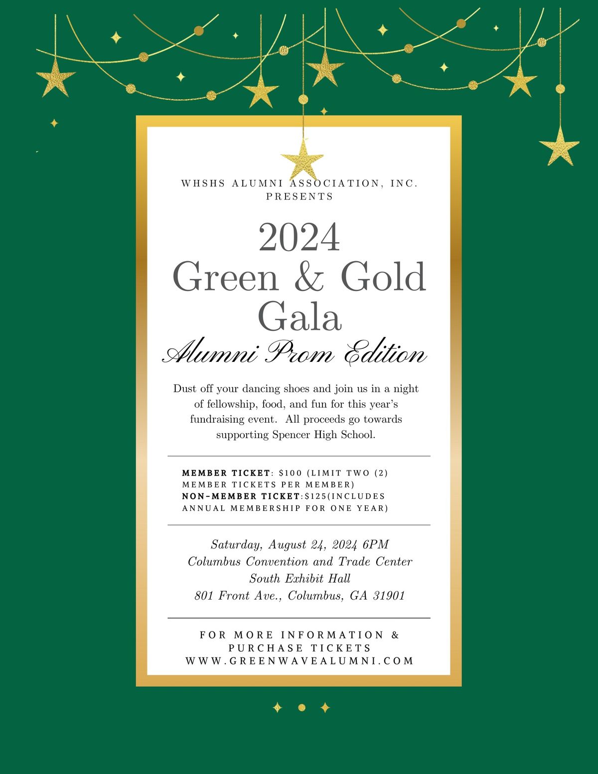 Green & Gold Gala: Alumni Prom Edition