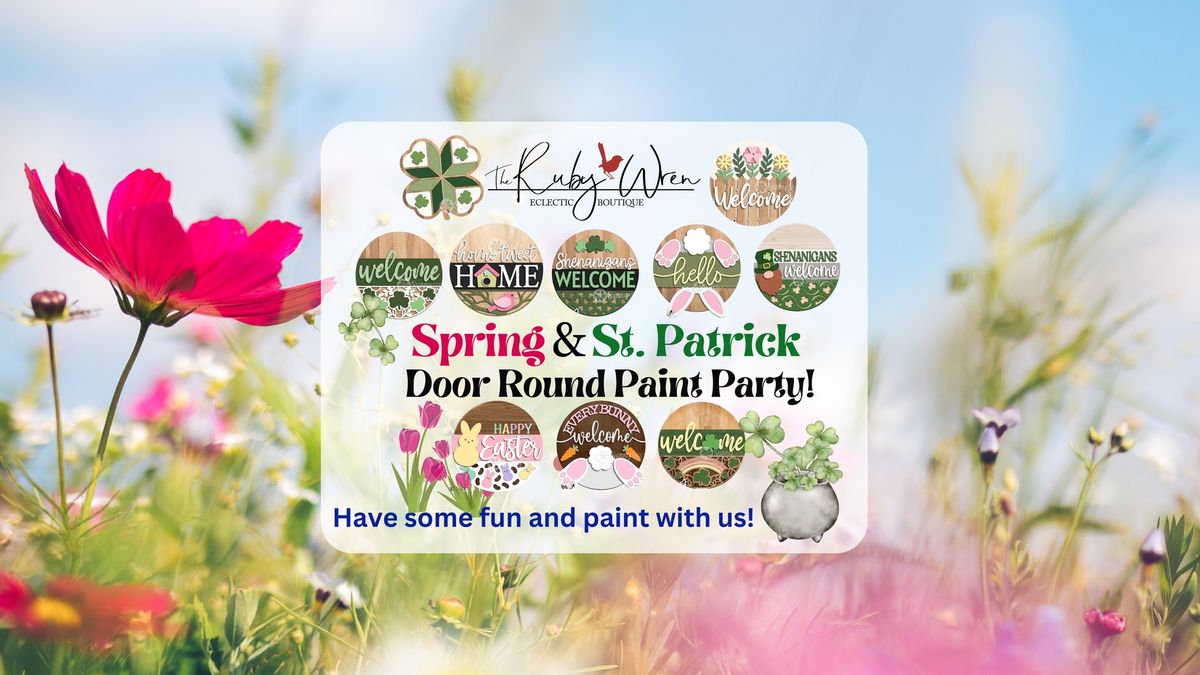 Spring & St. Partrick Door Round Paint Party