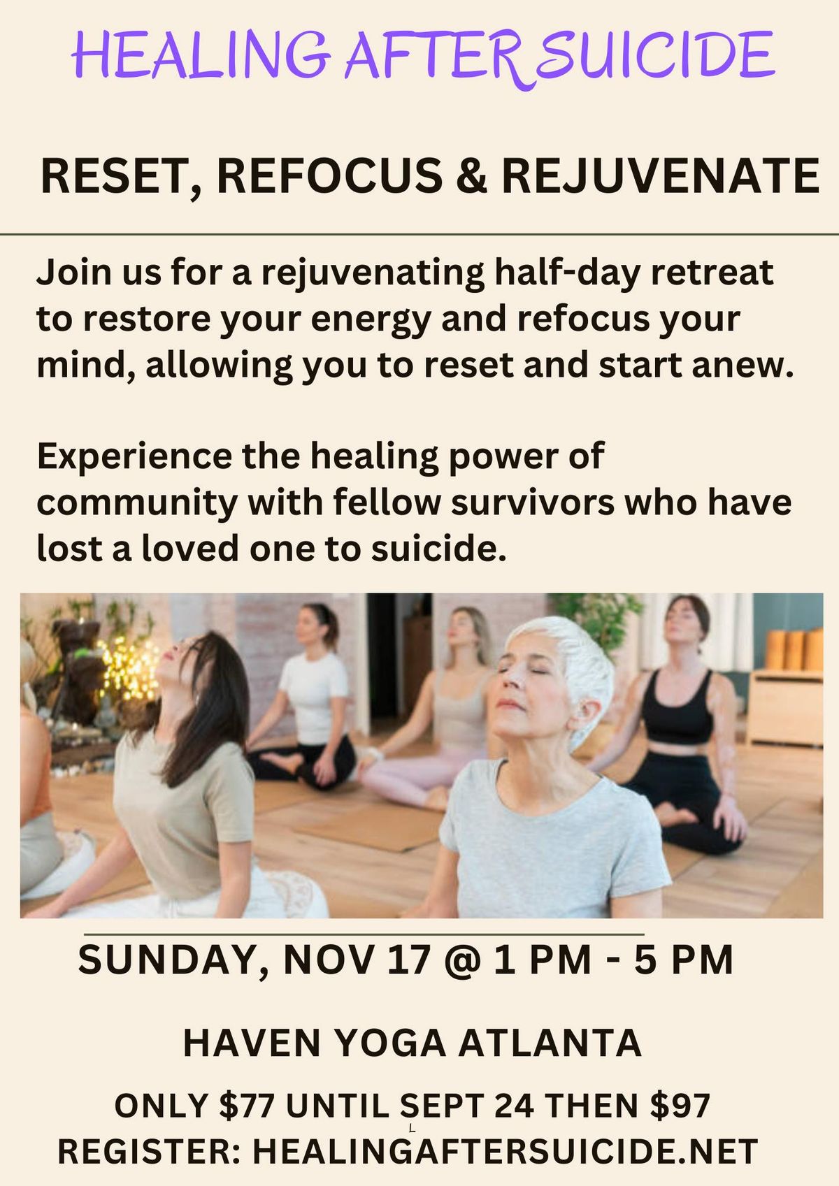 4 Hour Retreat: Reset, Refocus & Rejuvenate for the Holidays