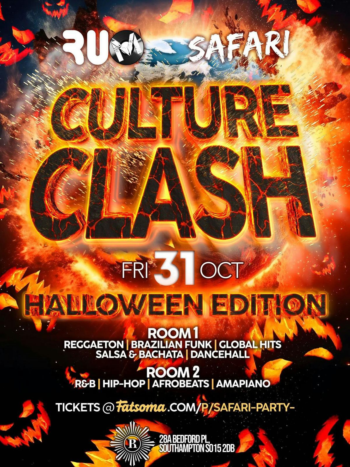 SAFARI x RUM - HALLOWEEN PARTY at revolution Southampton