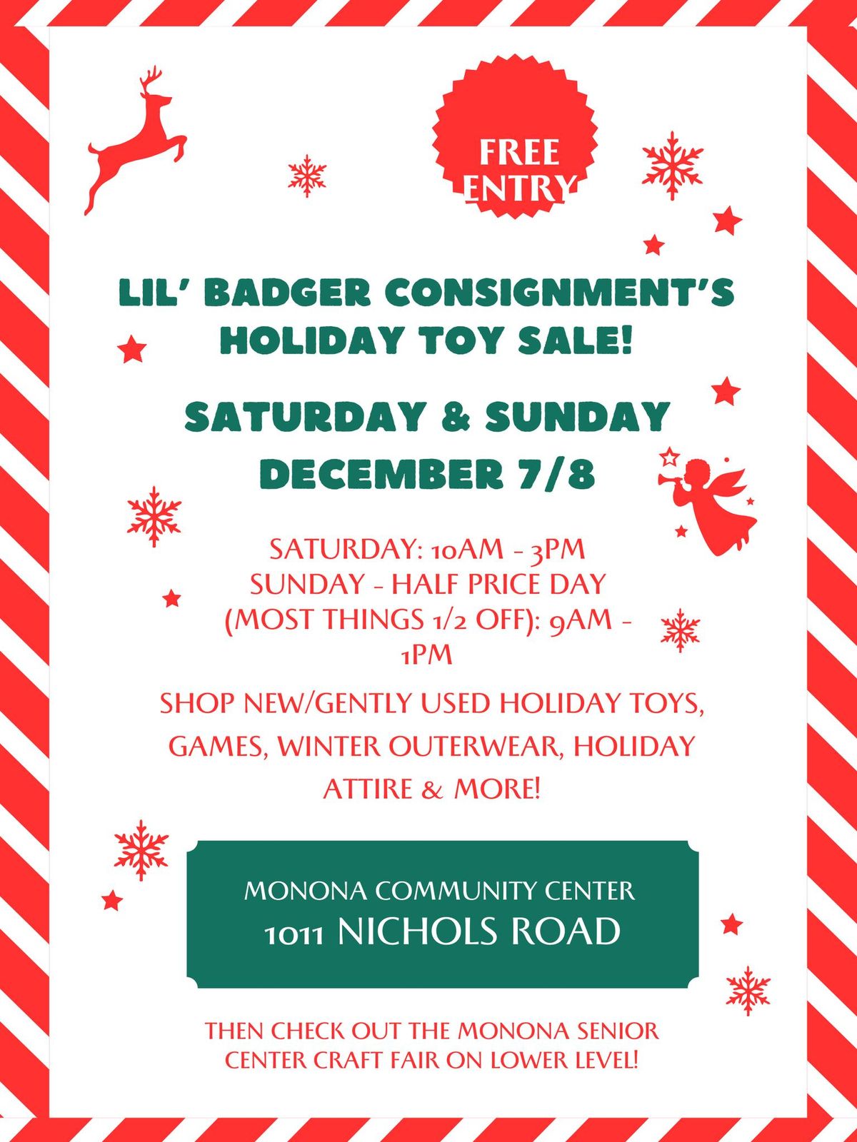 Lil' Badger Consignment Holiday Toy Sale