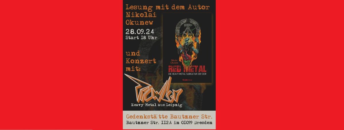 Red Metal. Die Heavy-Metal-Subkultur der DDR: Vortrag mit Nikolai Okunew und Konzert mit Prowler