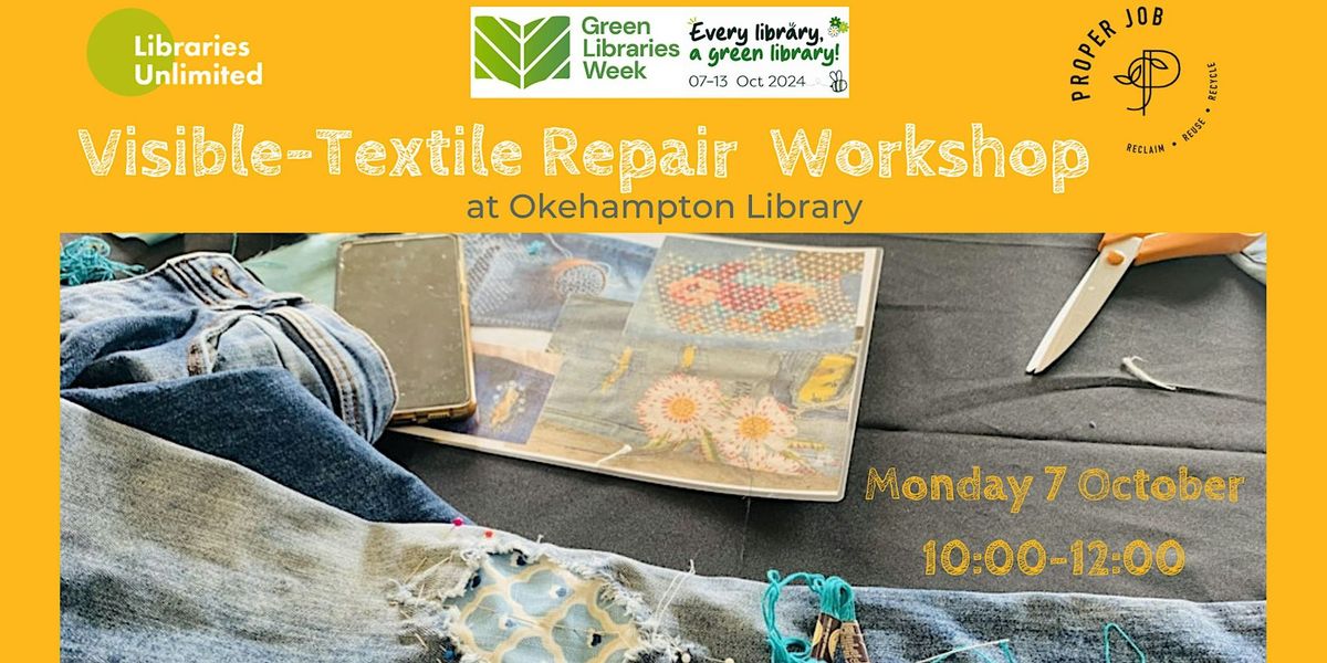 Visible Textile Repair Workshop at Okehampton Library