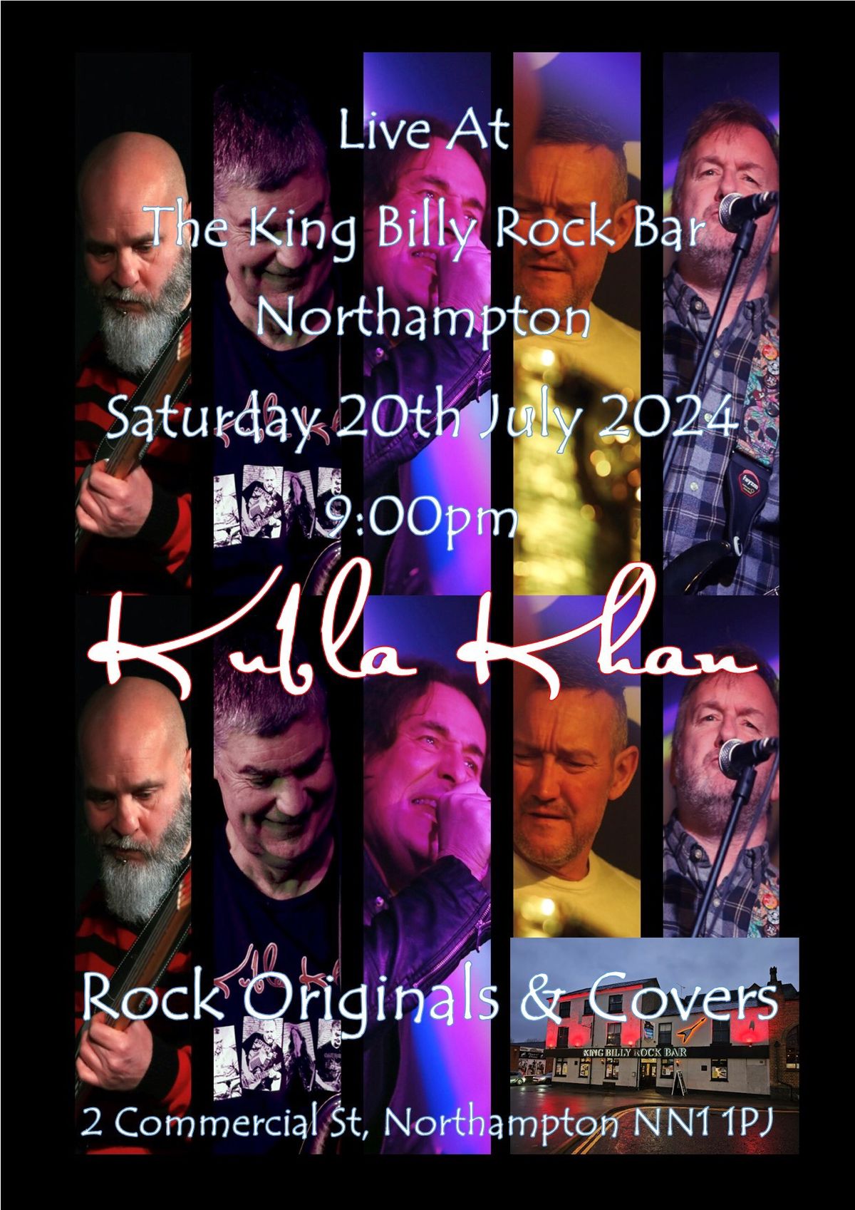Live At The King Billy Rock Bar - Northampton . \u00a33 entry