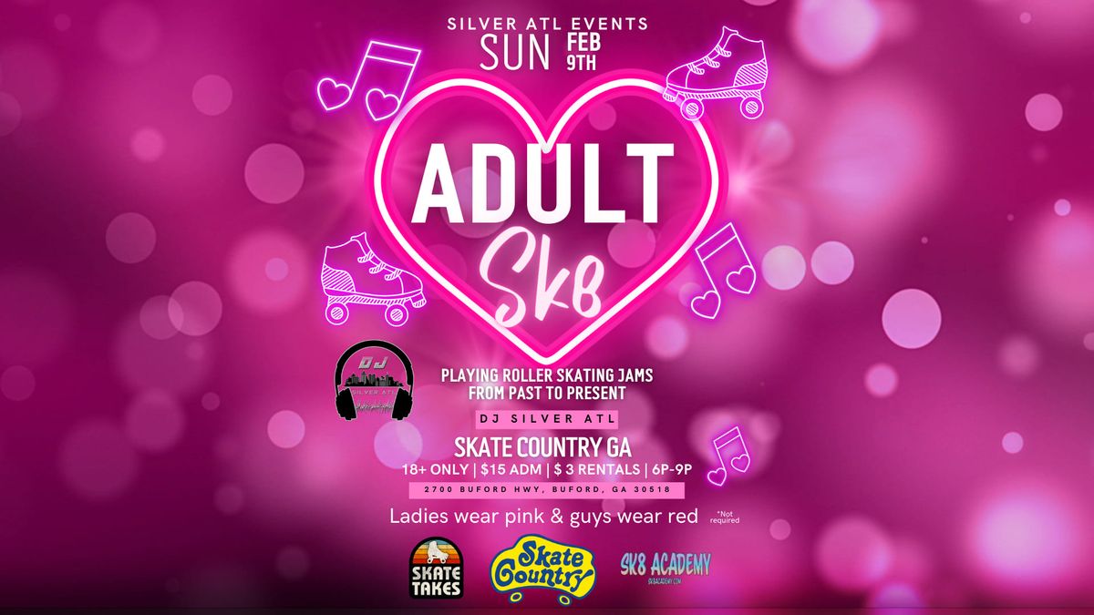 Adult Sk8 ft DJ Silver ATL