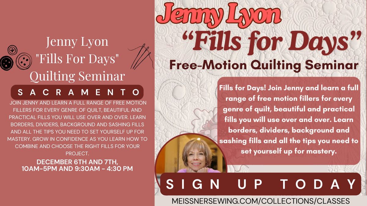 Jenny Lyon "Fills For Days" Quilting Seminar