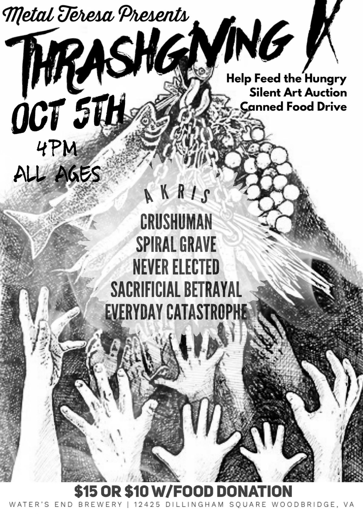 Sat, Oct 5th THRASHGIVING IX Benefit Show - Serving Families in Need