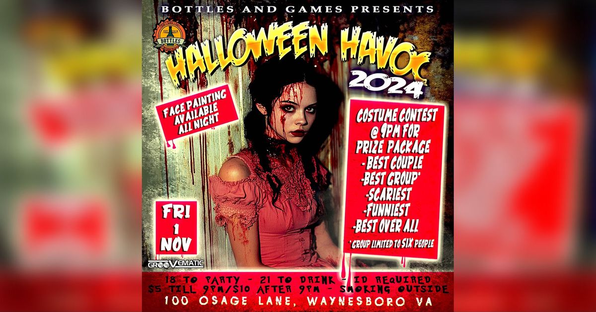 Halloween Havoc Costume Contest & Dance Party w\/ DJ Groovematic at Bottles