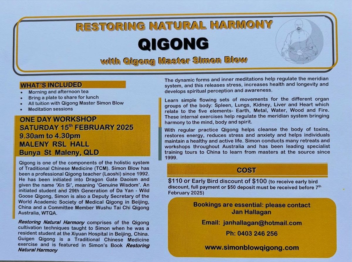 Simon Blow Guigen Qi Gong Workshop