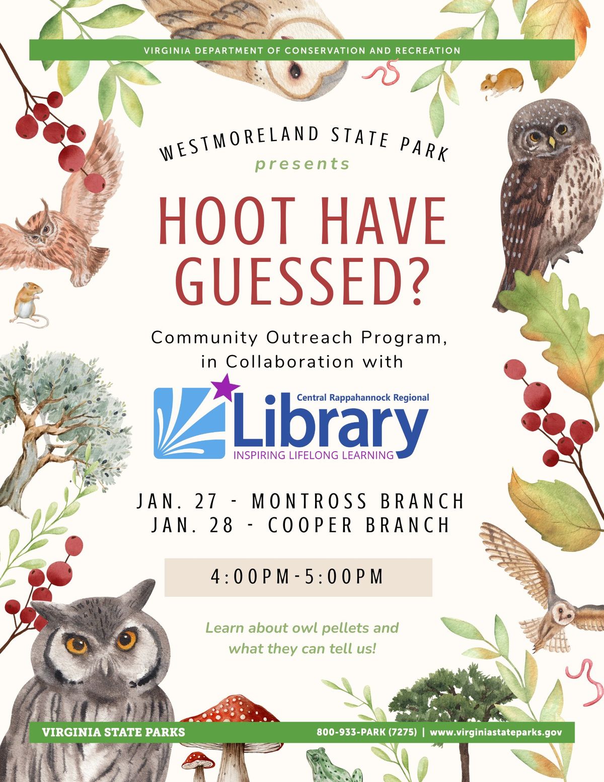 Hoot Have Guessed? Community Outreach Program at Cooper Library