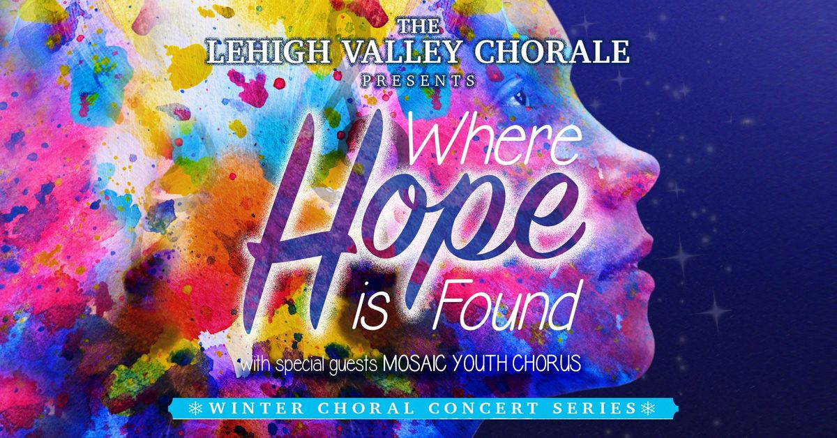 LVC Presents: Where Hope is Found Dec. 14 @ 2 and 7 PM