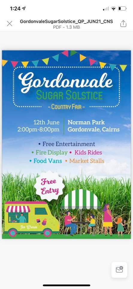 Gordonvale Sugar Solstice Norman Park Gordonvale 12 June 21