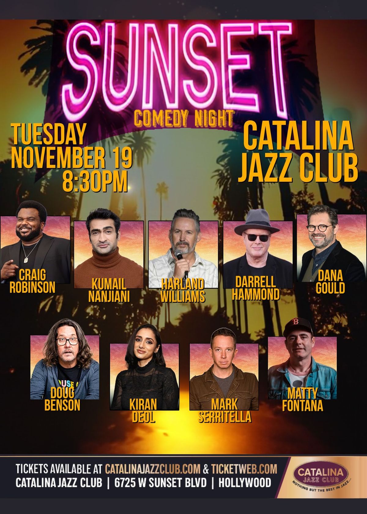 SUNSET COMEDY NIGHT | Starring CRAIG ROBINSON, KUMAIL NANJIANI, HARLAND WILLIAMS, and MORE!