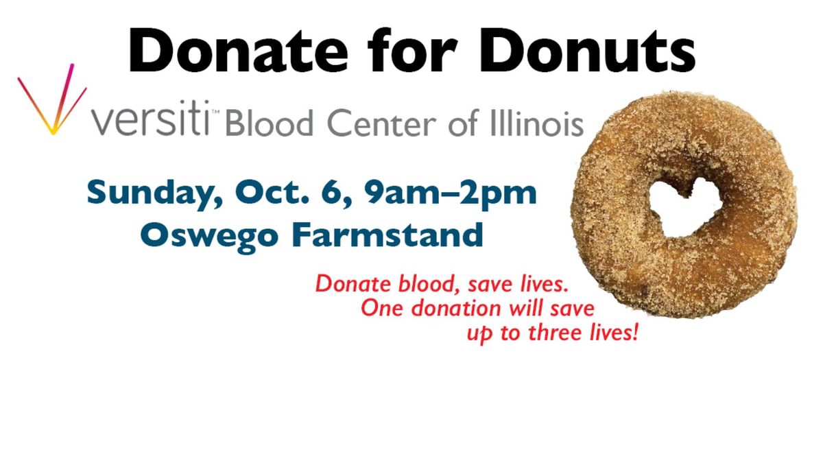 Keller's Farmstand Oswego host  Community Blood Drive with Versiti Blood Center of Illinois