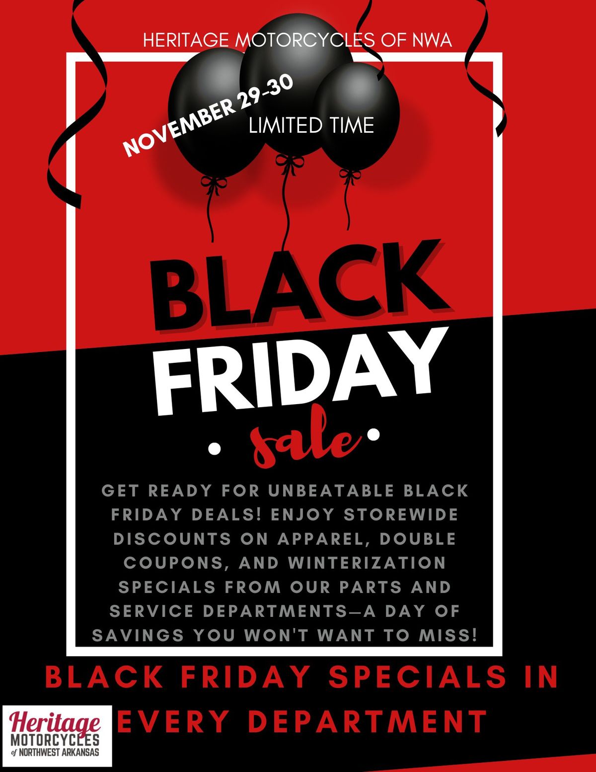 BLACK FRIDAY EVENT & SALE