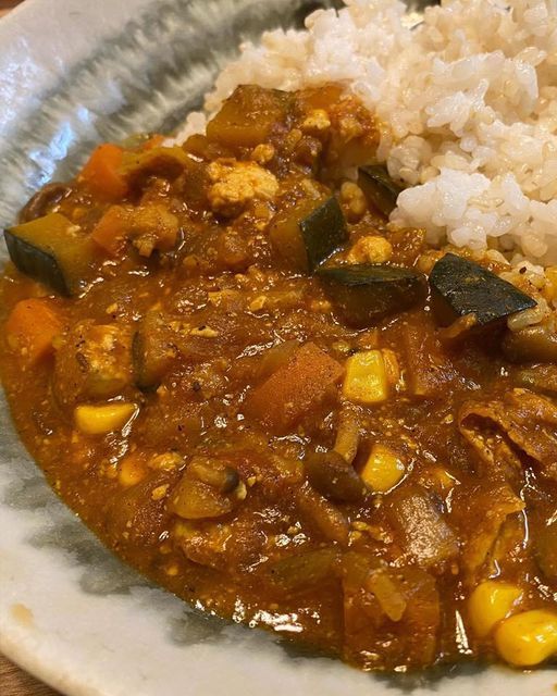 重ね煮夏野菜キーマカレーws Mukaijima Nakajimacho Kyoto 24 July 21