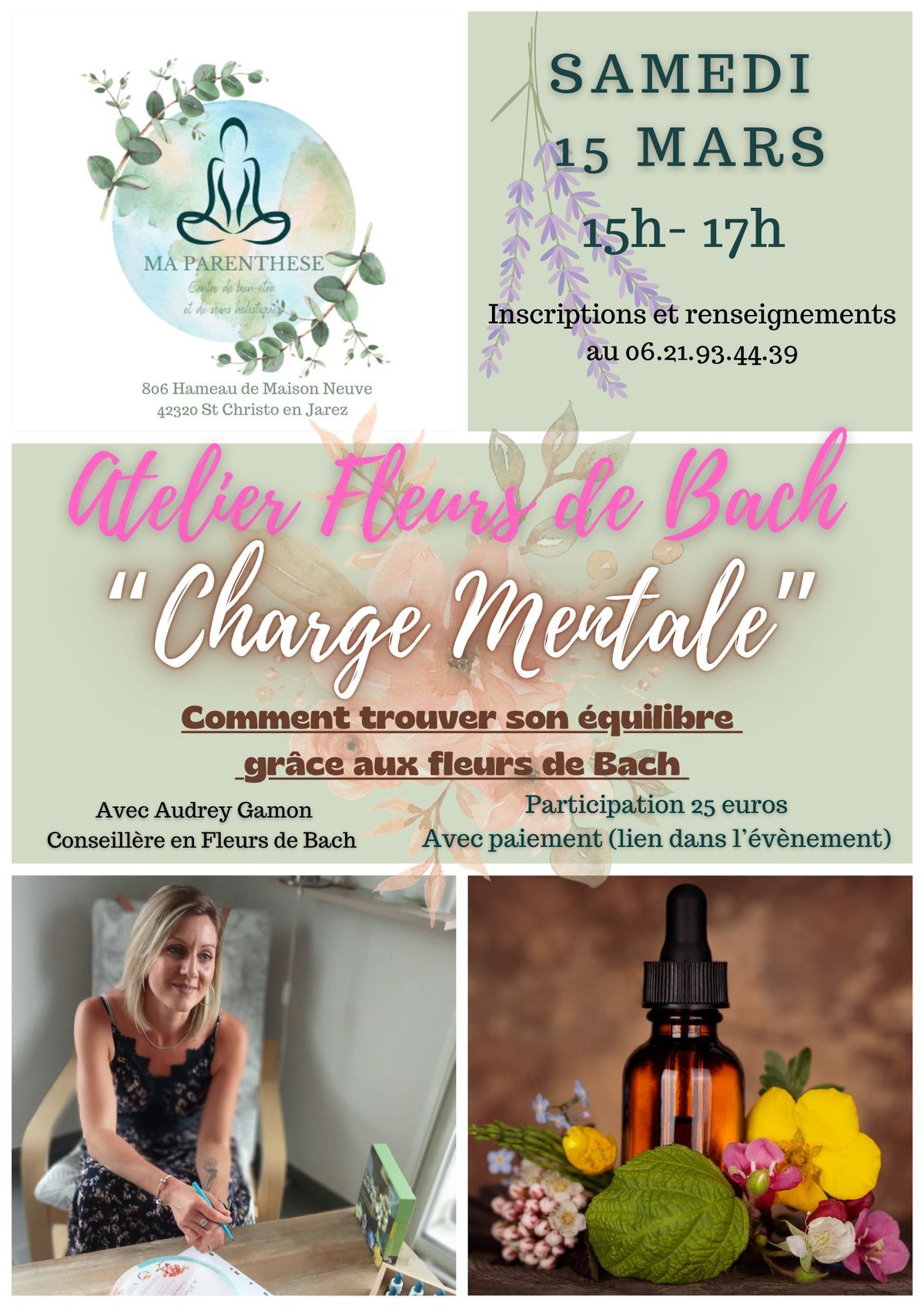 Atelier Fleurs de Bach \ud83c\udf3a Sp\u00e9cial Charge Mentale