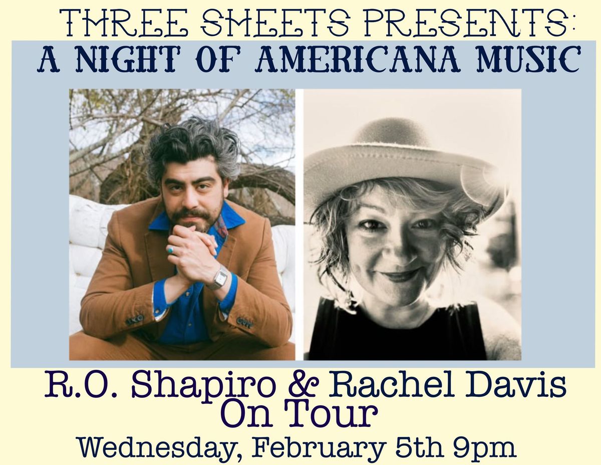 R.O. Shapiro & Rachael Davis on tour at Three Sheets 