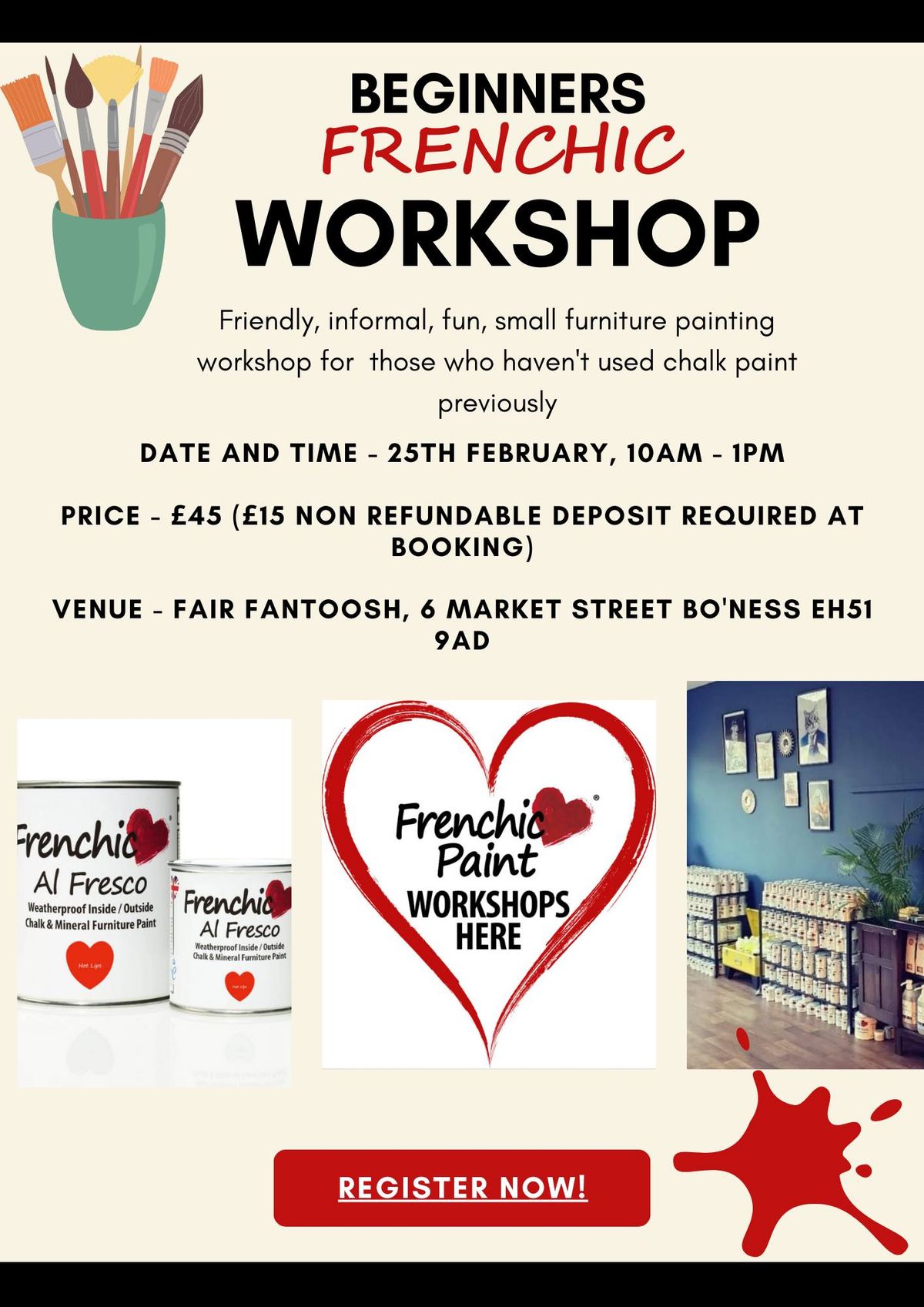 Frenchic Workshop for Beginners - November 10, 10am - 1pm