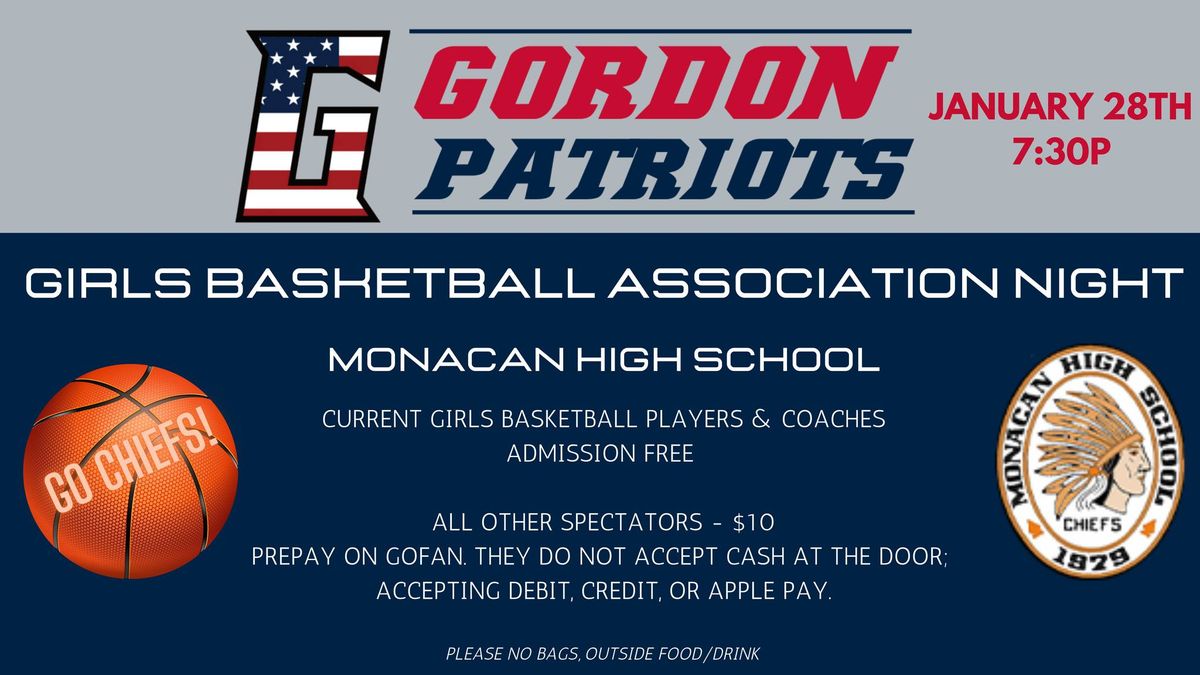 GAA Girls Basketball - Monacan HS Association Night