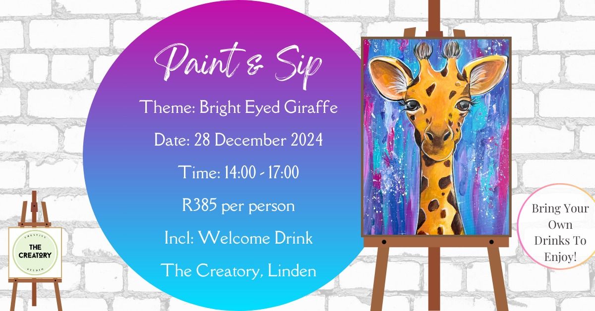 Paint & Sip: Bright Eyed Giraffe