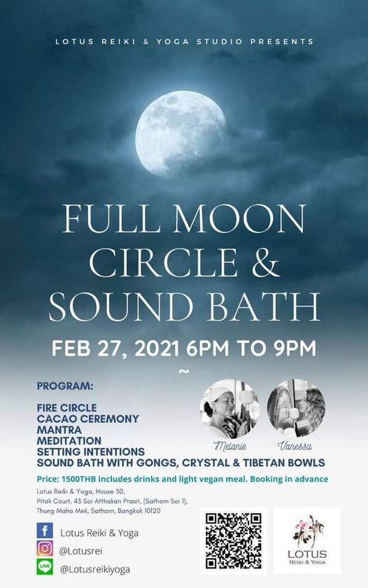 Closed! We are full now! FULL MOON CIRCLE & SOUND BATH