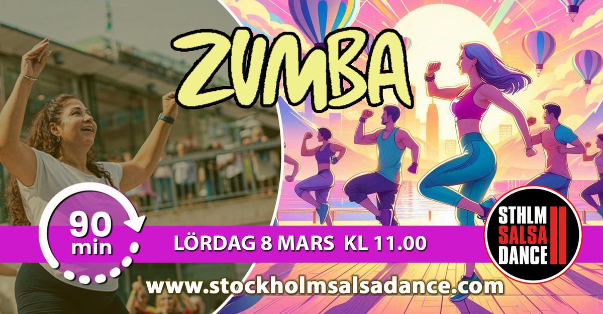 Spring Zumba 90 min med Rocio 8 mars