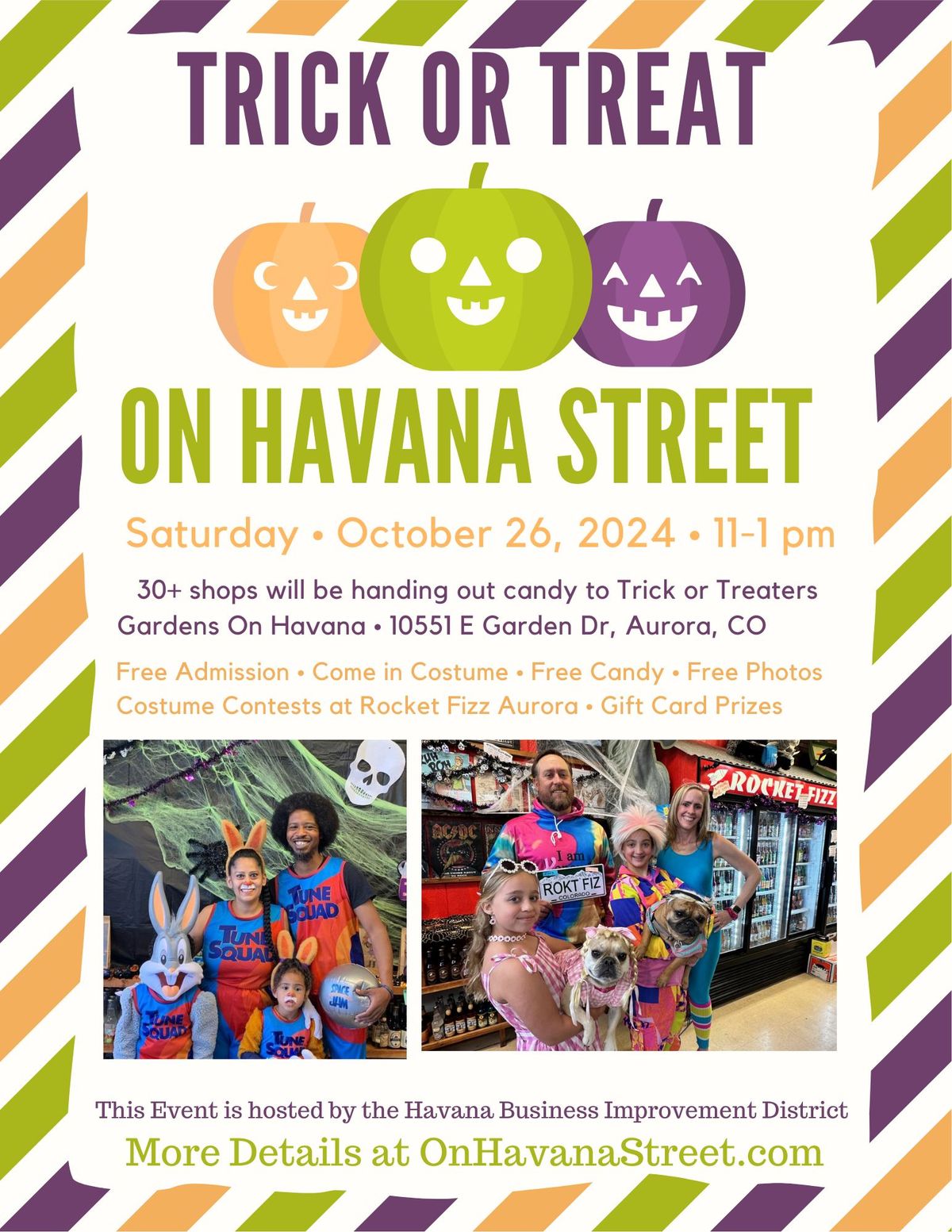 Trick or Treat On Havana Street - Gardens on Havana + Costume Contest at Rocket Fizz Aurora