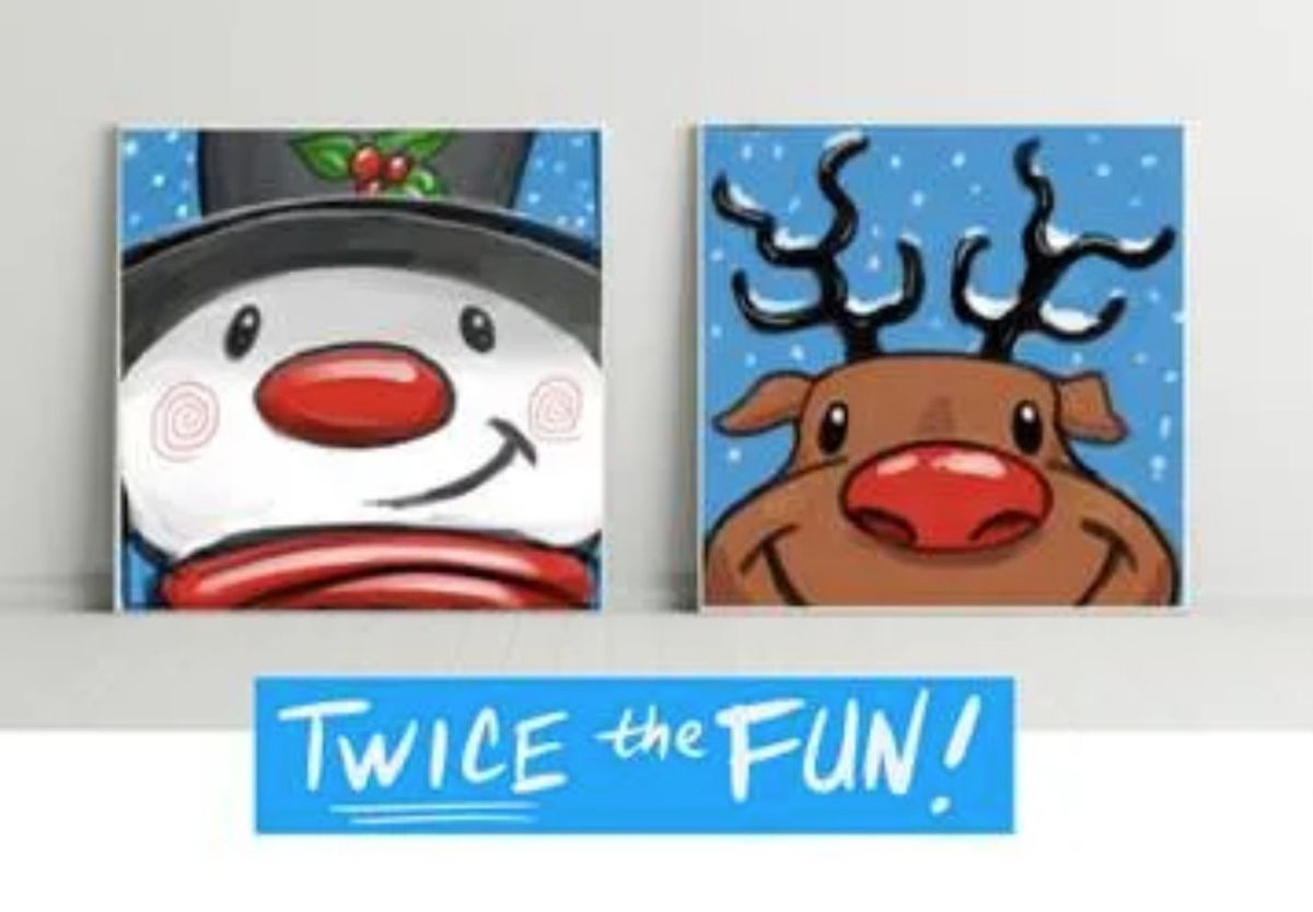 Paint Nite Event- "Cute Christmas Duo"