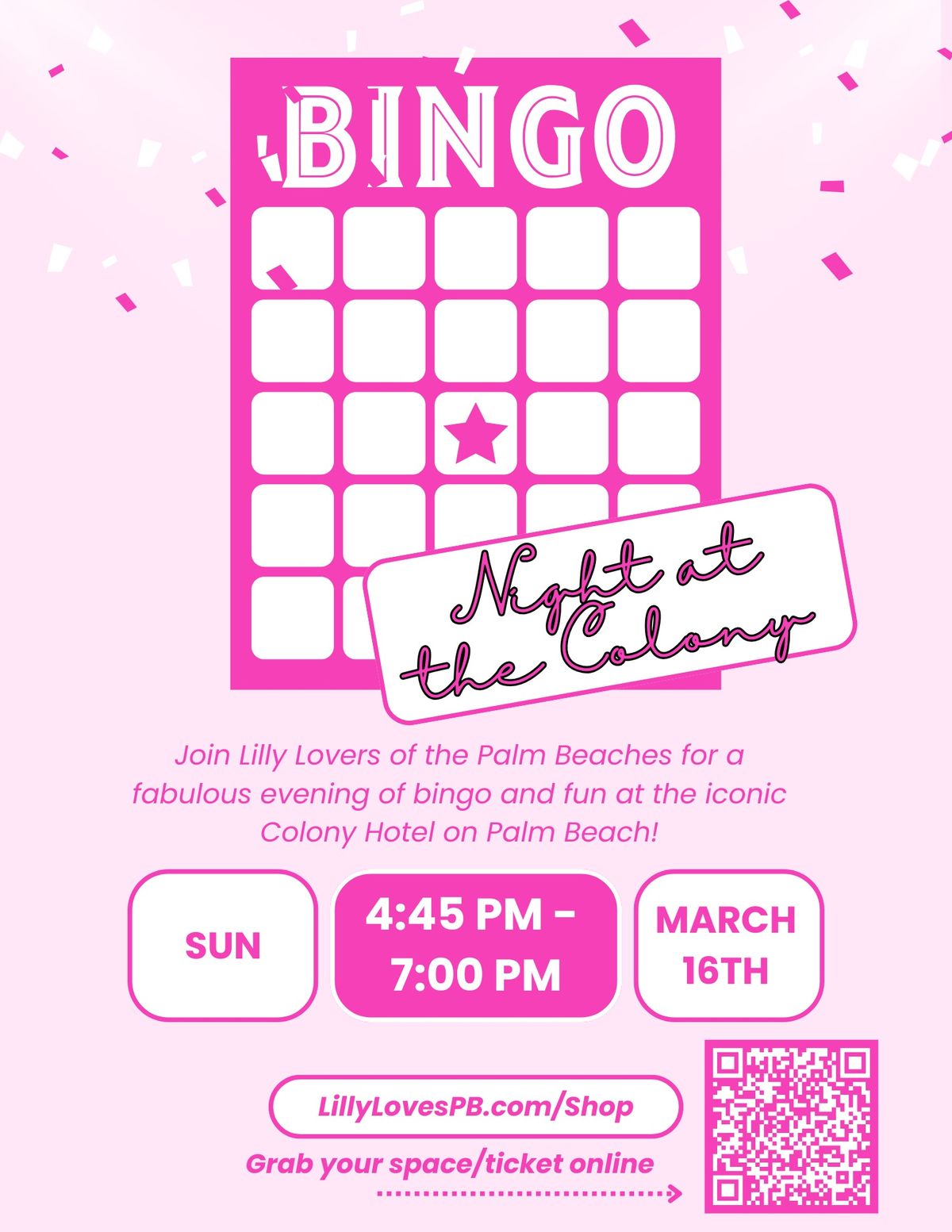 Bingo at the Colony! 3\/16\/25