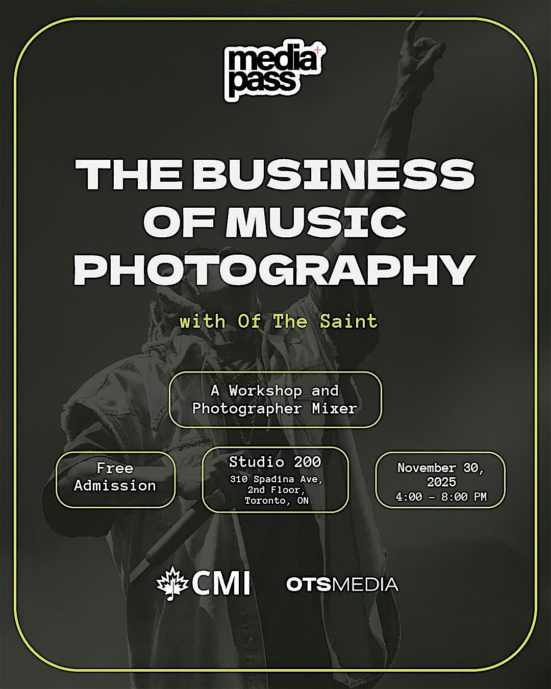 The Business of Music Photography: A Workshop and Mixer