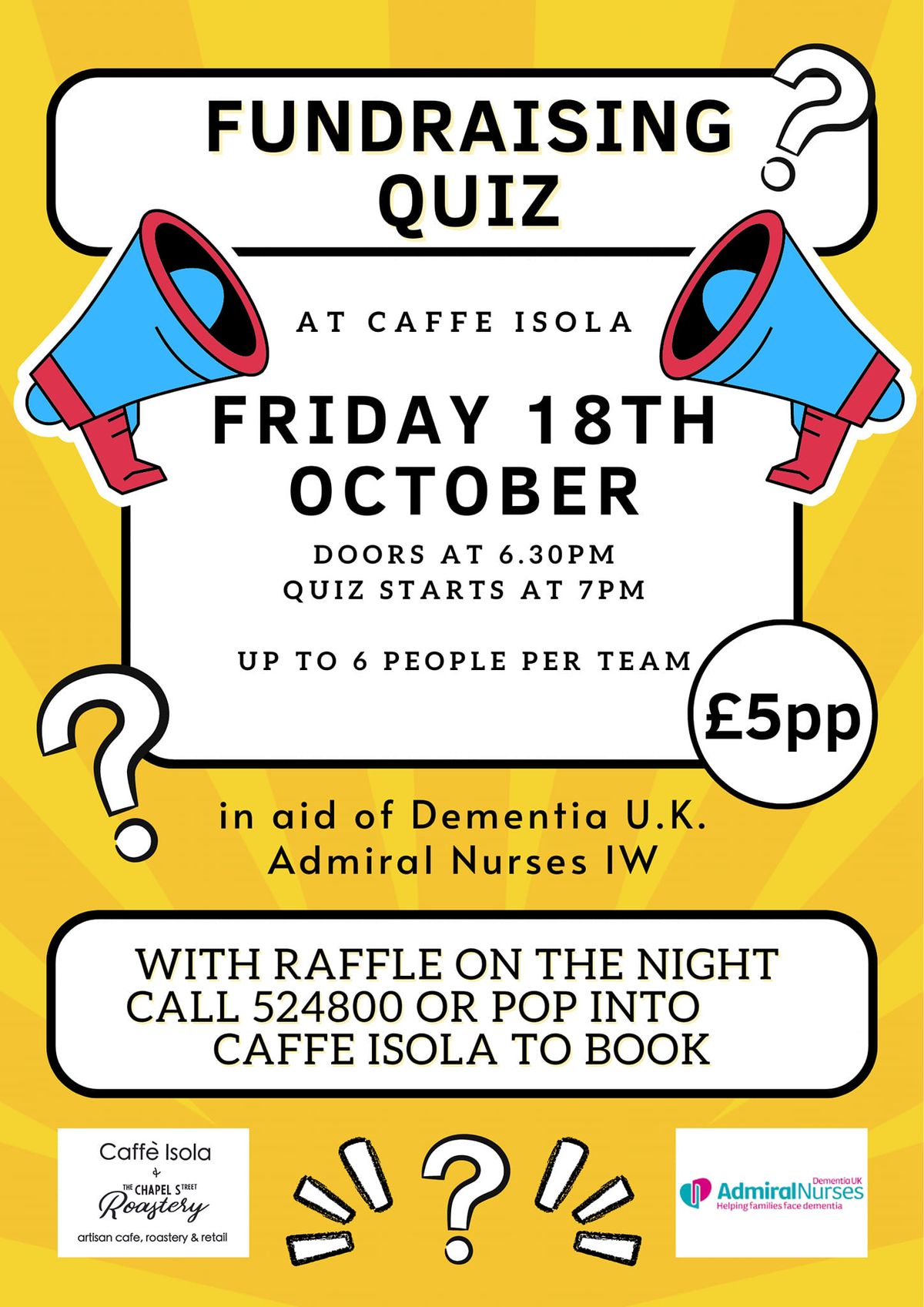 Fundraising Quiz in aid of Dementia UK