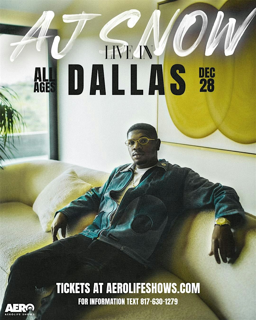 DECEMBER 28th: AJ SNOW live in Dallas, TX