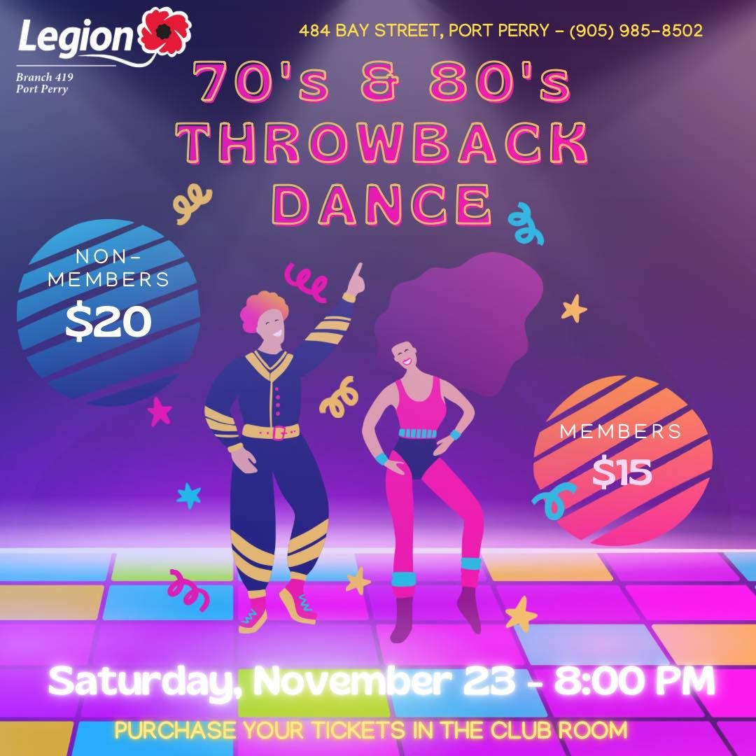 70\u2019s\/80\u2019s Throwback Dance Party