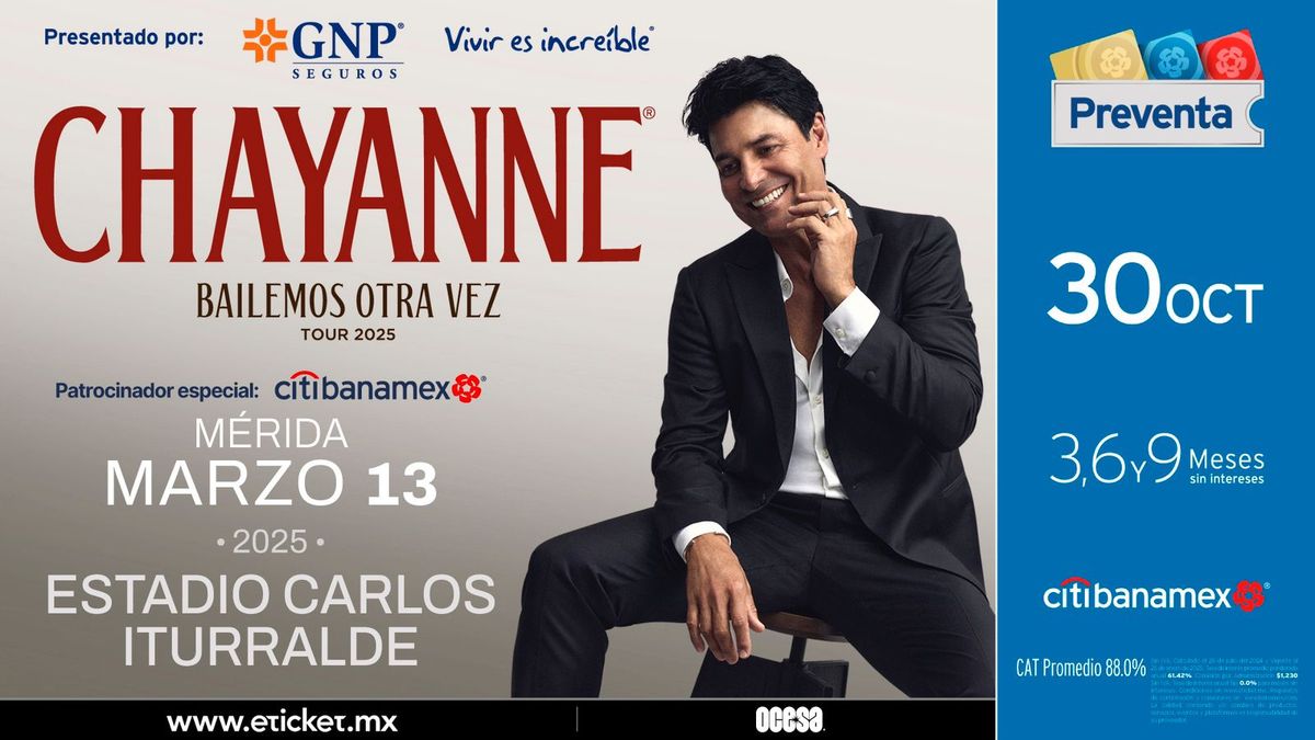 Chayanne en M\u00e9rida 2025