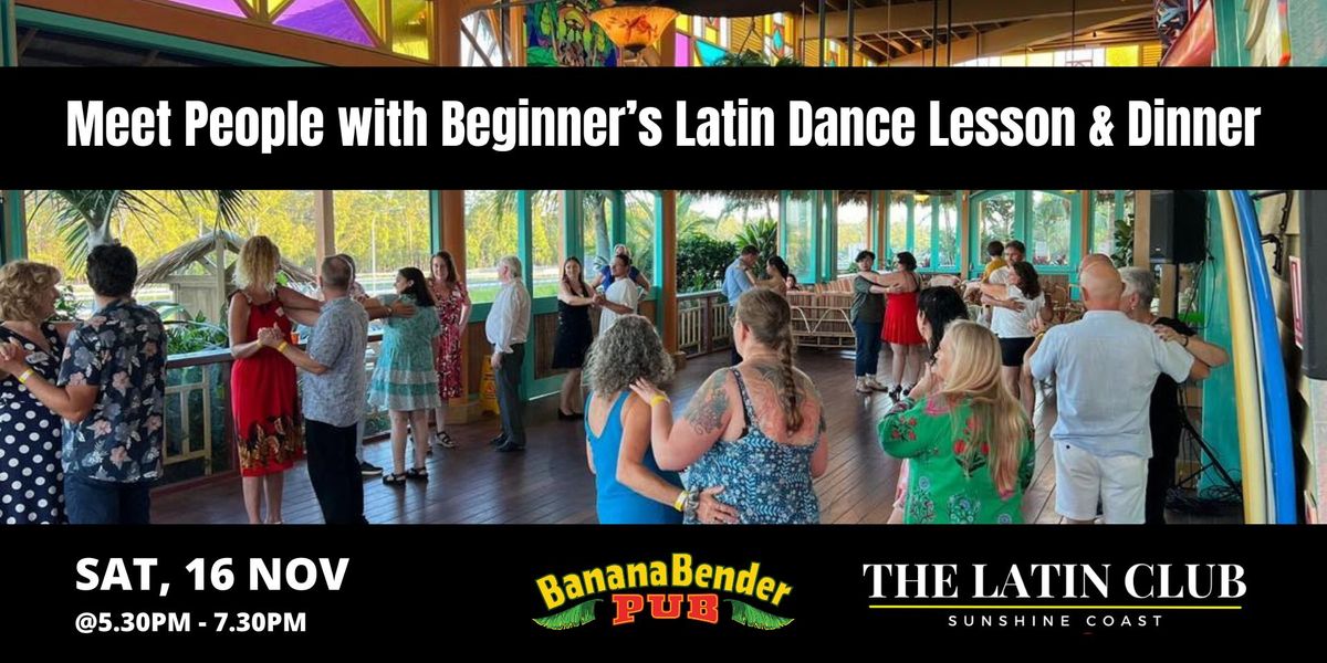 Meet People with Beginners Latin Dance Lesson \ud83d\udc83 and Dinner \ud83c\udf7d @Banana Bender Pub 22-06-24