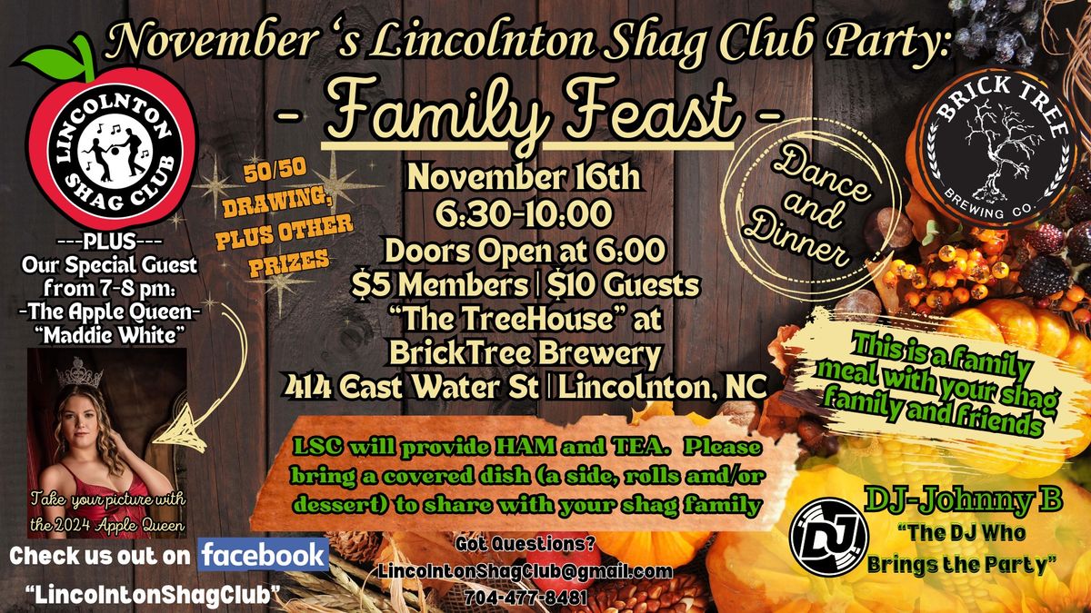 Lincolnton Shag Club's Monthly Party