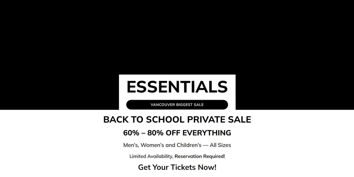 ESSENTIALS Private Sale | 60 - 80% OFF Everything