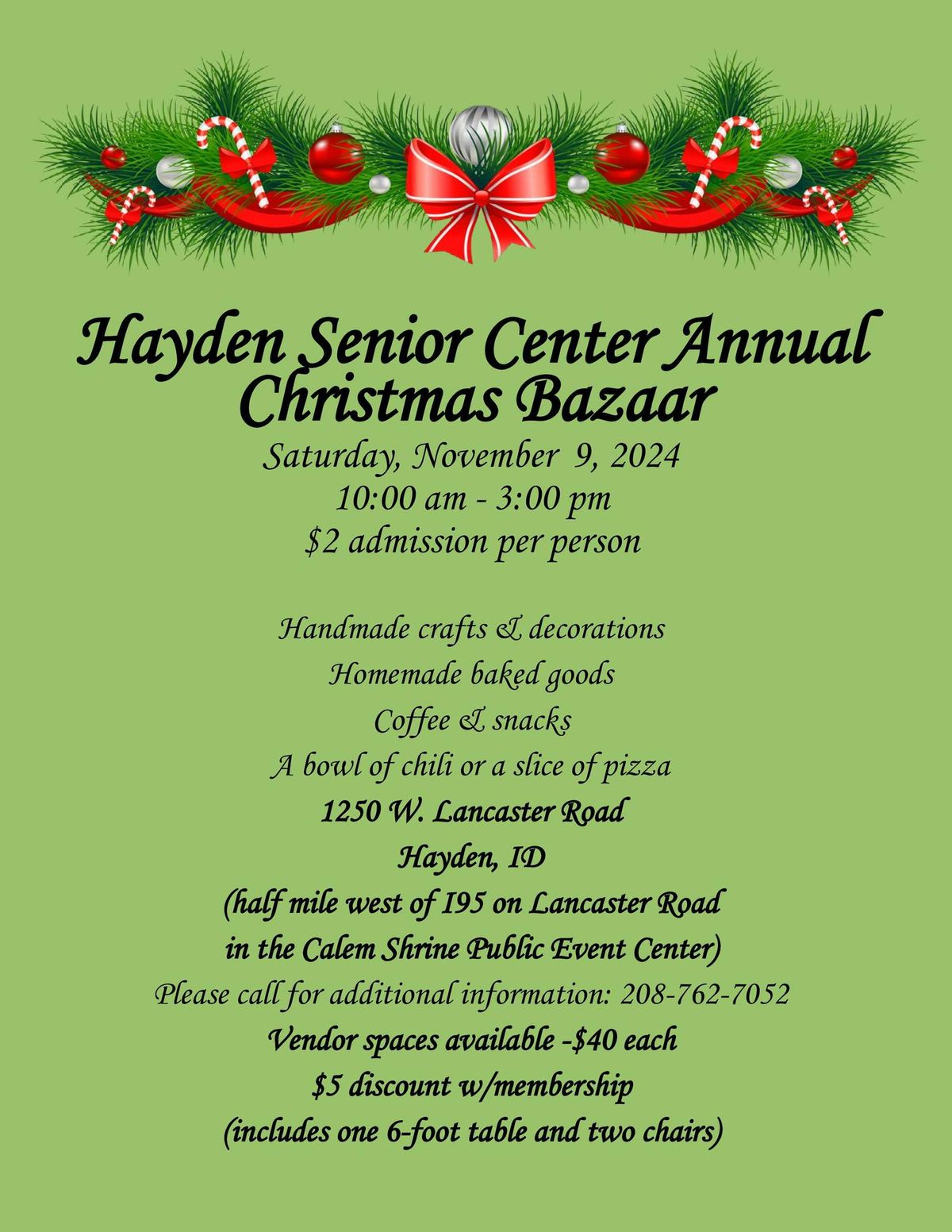 Christmas Bazaar at the Hayden Senior Center