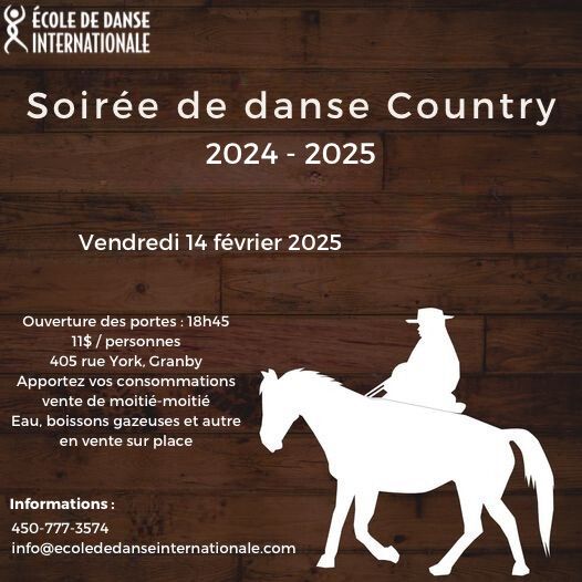 Soir\u00e9e de danse Country de la St-Valentin